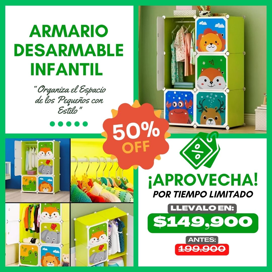 Armario Desarmable Infantil: Perfecto para el espacio de los pequeños