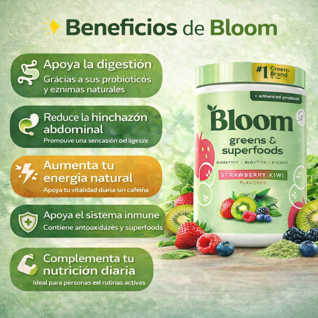Bloom Nutrition Multivitaminico Verde En Polvo Natural Natural