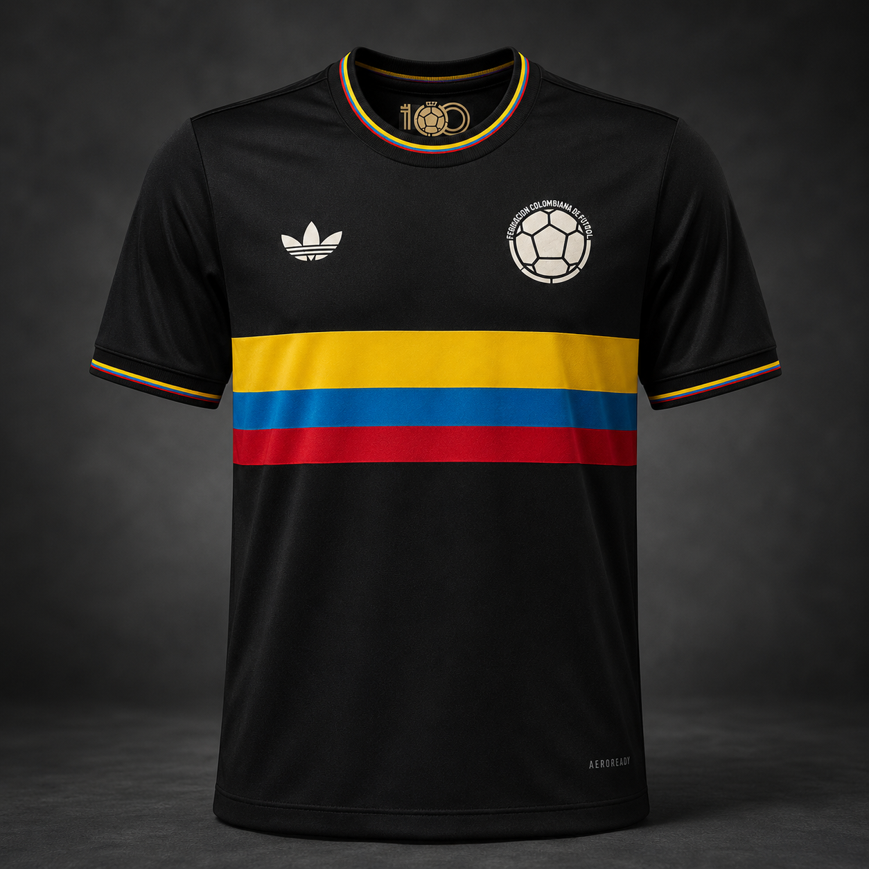 CAMISETA BICENTENARIO NEGRA BORDADA