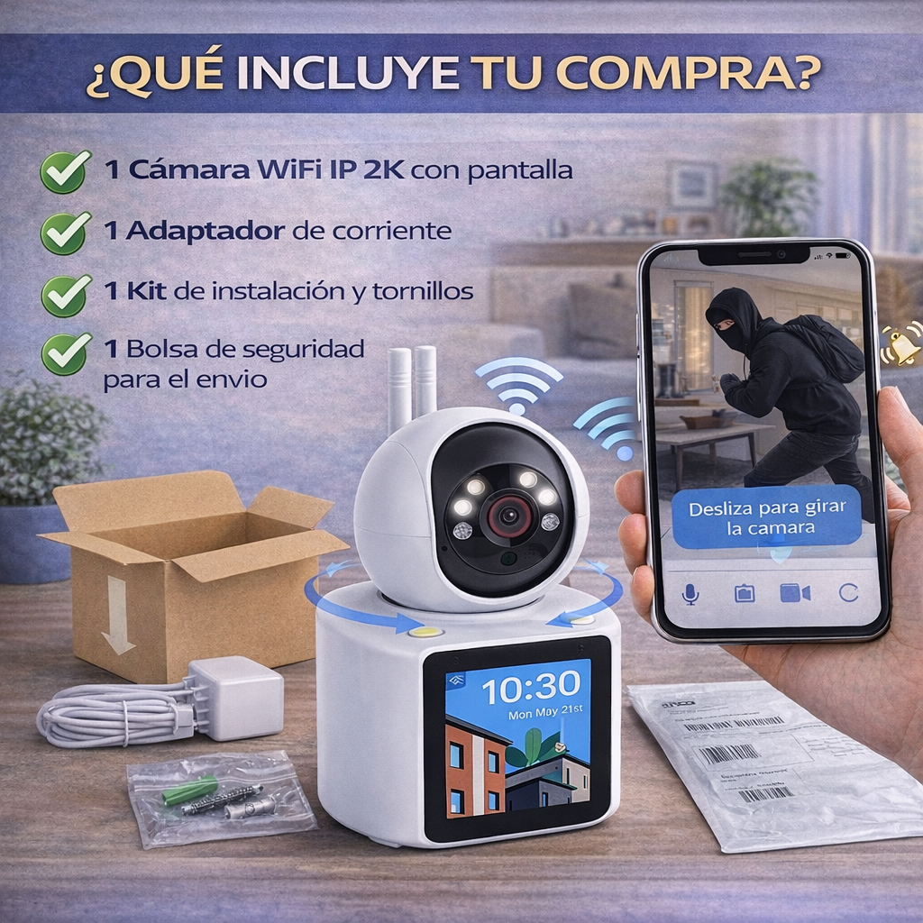 Camara De Seguridad Wifi Ip Con pantalla