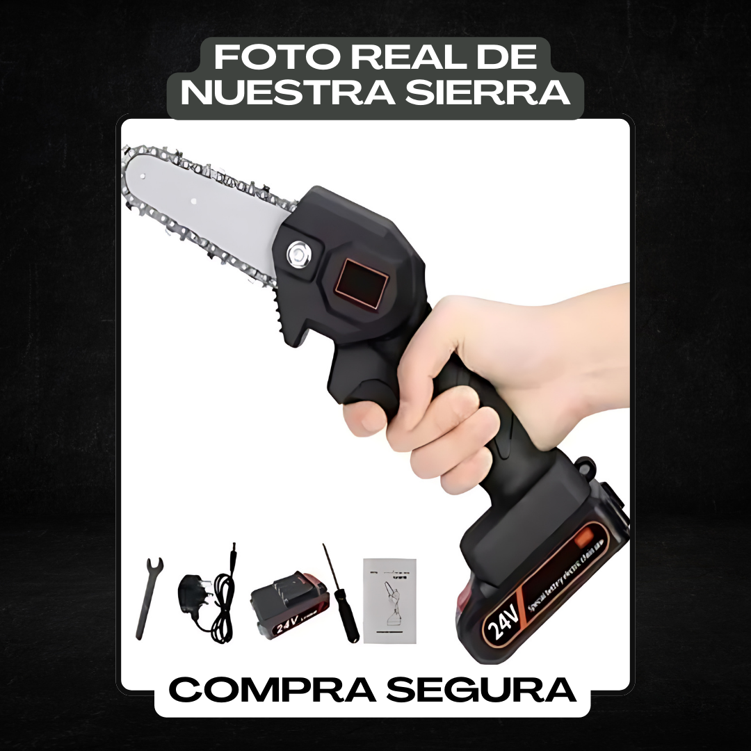 Motosierra inalámbrica  de 24 V + Juego Destornillador de 36 puntas