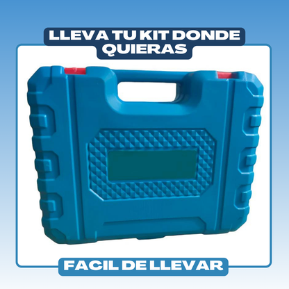 Taladro inalambrico Makita - 2 baterias 18V + Juego de brocas y puntas.