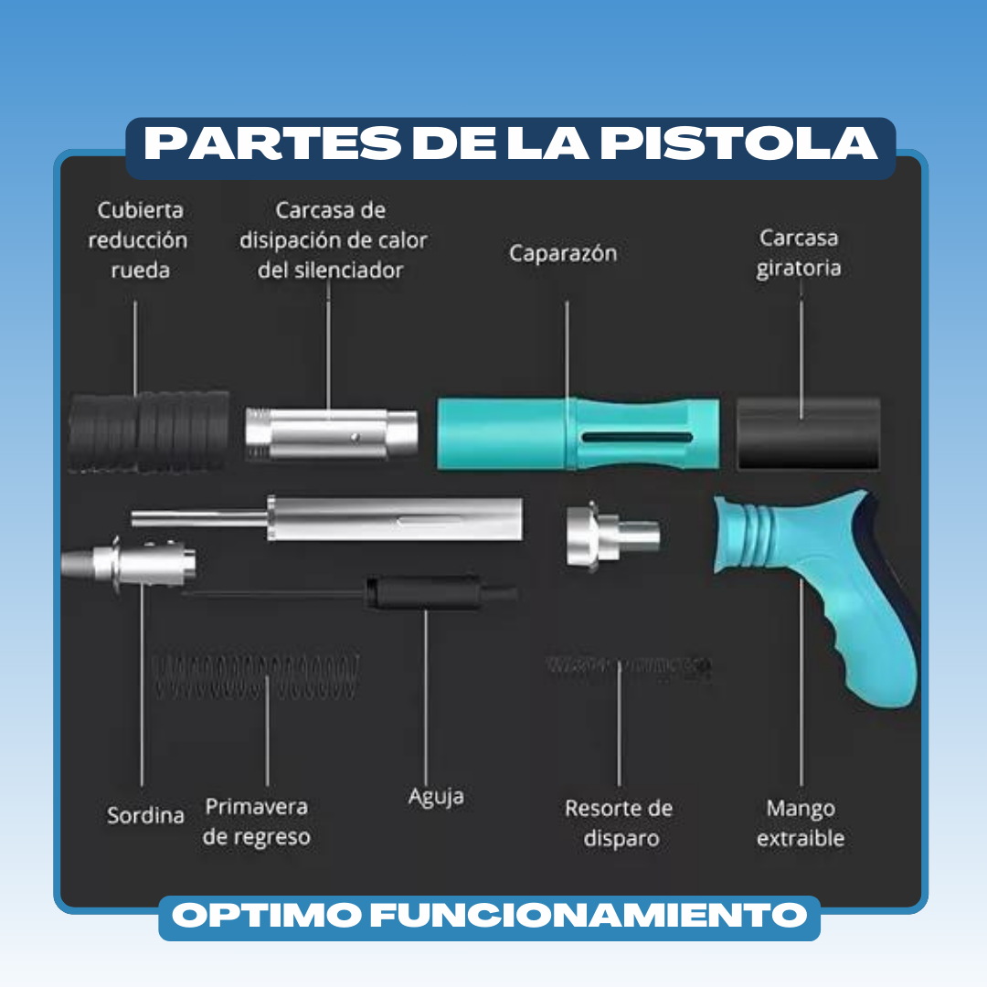 Pistola Remachadora de Clavos MaxImpact + 25 Remaches Gratis