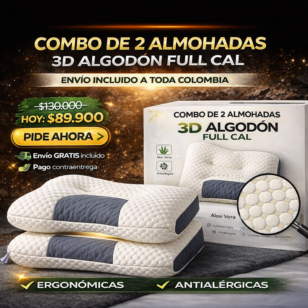 COMBO 2 Almohadas 3D Ergonomic Comfort™