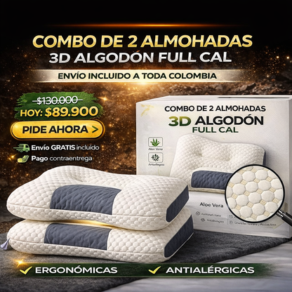 COMBO 2 Almohadas 3D Ergonomic Comfort™