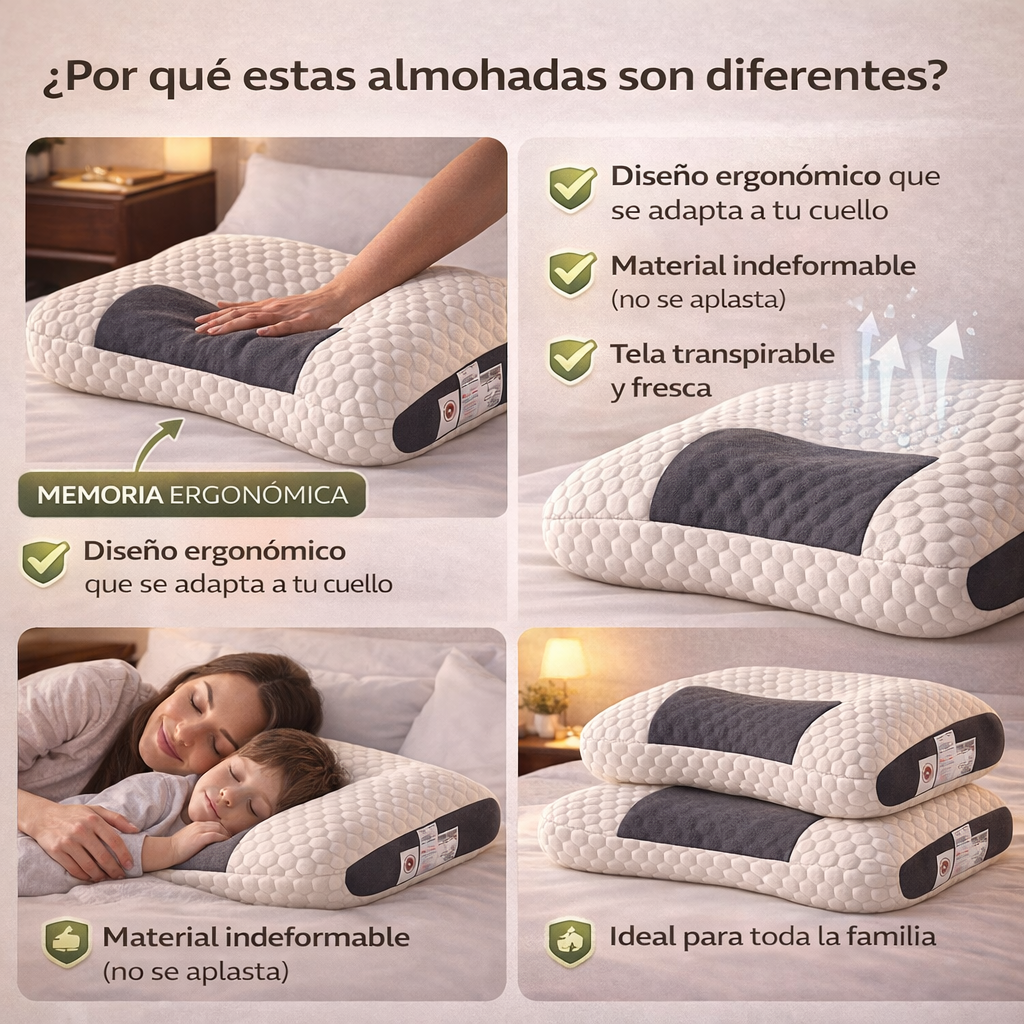 COMBO 2 Almohadas 3D Ergonomic Comfort™