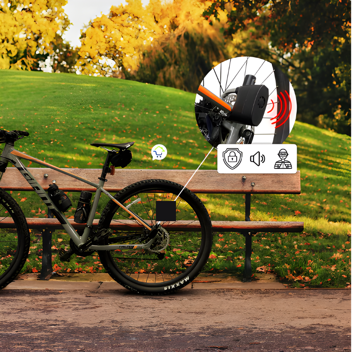 Kit Blindaje Vial Moto: Candado Alarma + Antiempañante Visión Clara