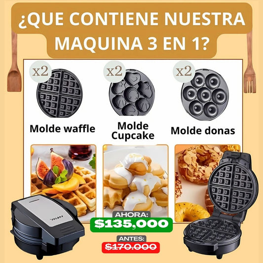 SOKANY 3 en 1 - Waffles, Donas y Cupcakes 🍩🧁🥞