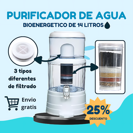 Filtro Purificador De Agua Bioenergetico Yecam BioPure 14L