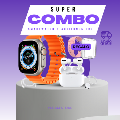 Combo Smartwatch X90 Pro + Audifonos Pro + Obsequio