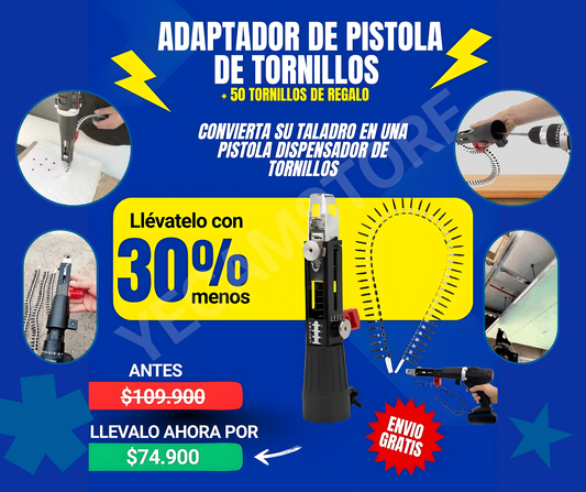 Adaptador Automático de Tornillos para Taladro | 50 tornillos GRATIS + Envío incluido