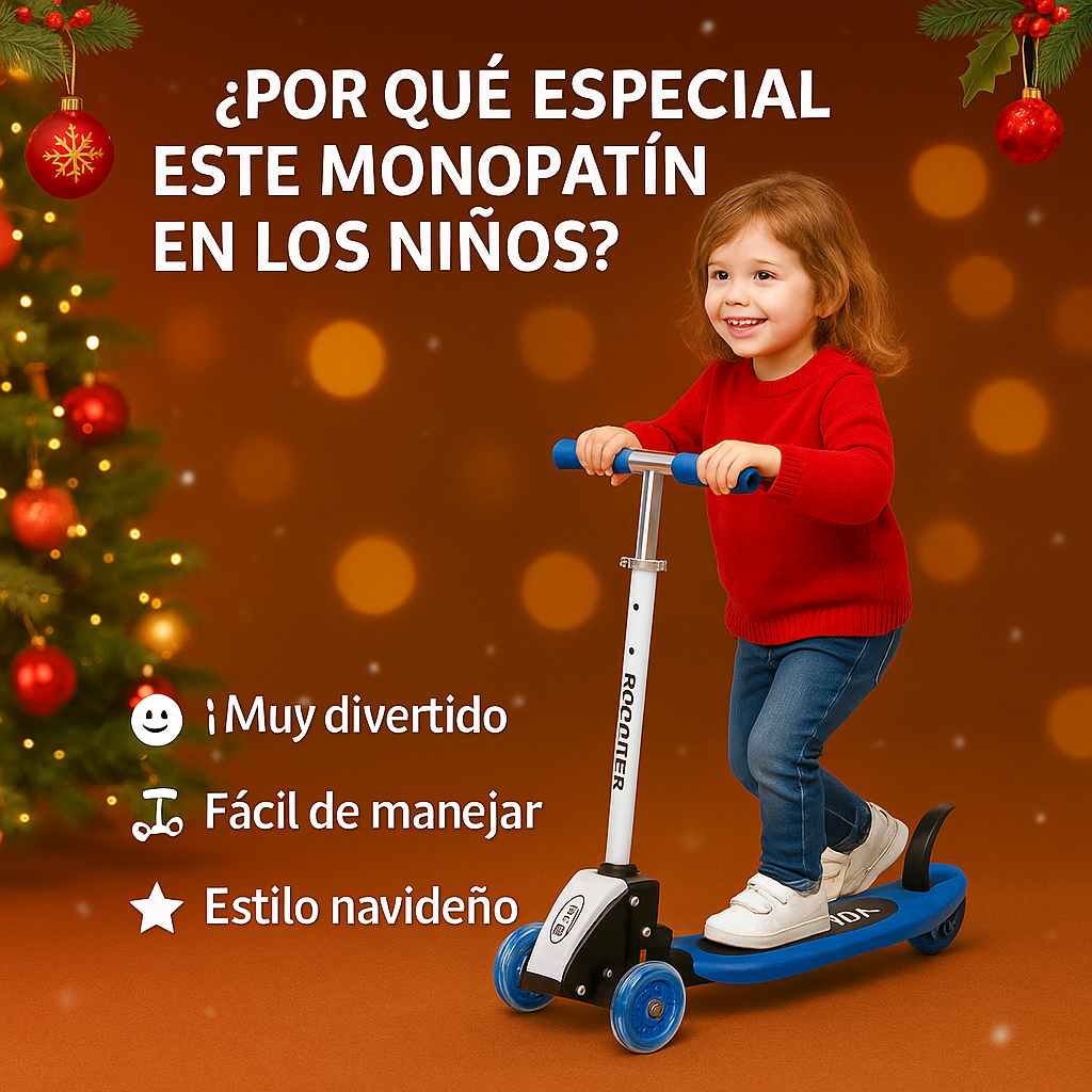 Monopatin Scoteer Infantil Con Luces LED