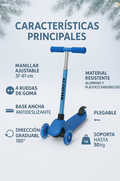 Monopatin Scoteer Infantil Con Luces LED