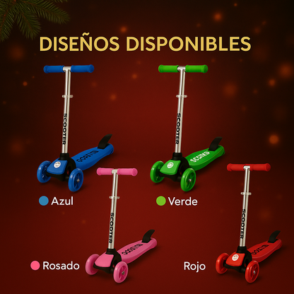 Monopatin Scoteer Infantil Con Luces LED