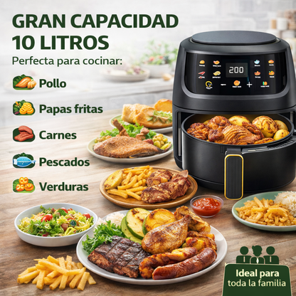 COMBO FREIDORA DE AIRE 10L + 6 MOLDES DE SILICONA