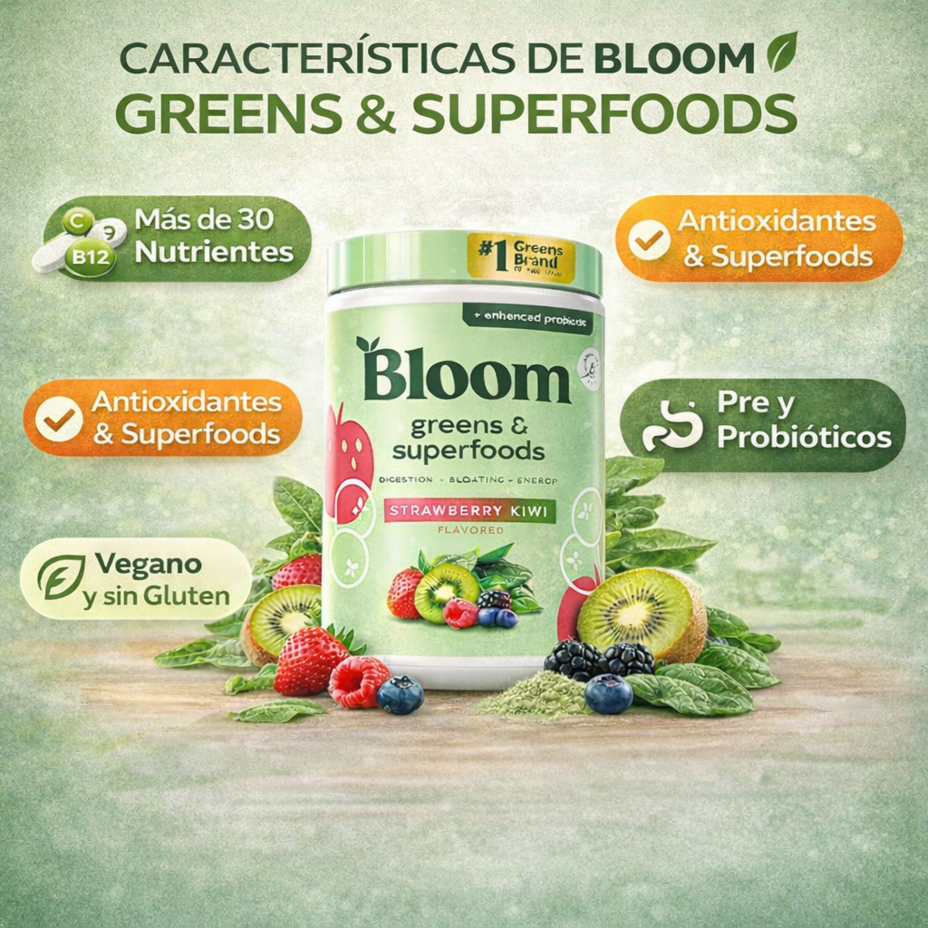 Bloom Nutrition Multivitaminico Verde En Polvo Natural Natural