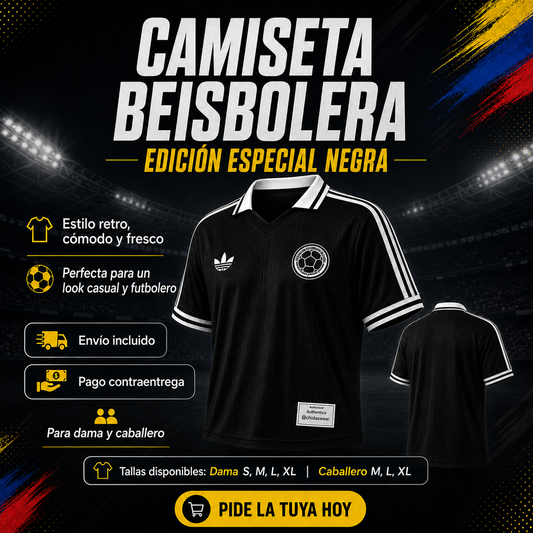 CAMISETA BEISBOLERA EDICION ESPECIAL NEG