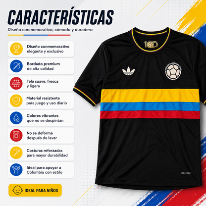 CAMISETA BICENTENARIO NEGRA BORDADA