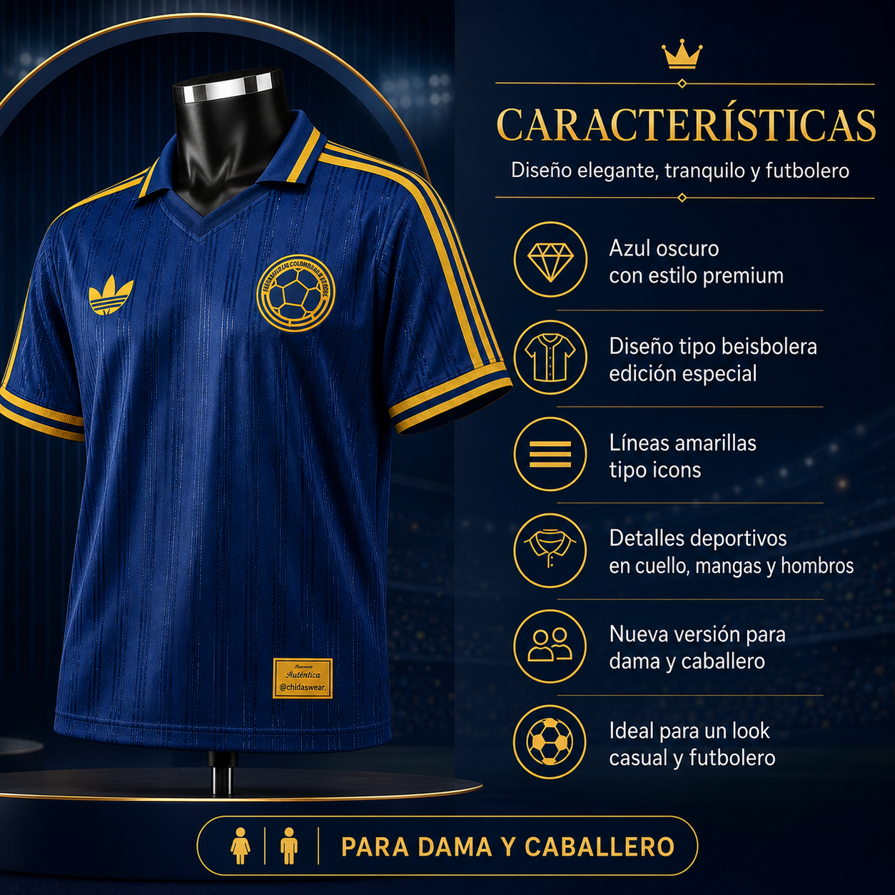 CAMISETA BEISBOLERA AZUL EDICION ESPECIA