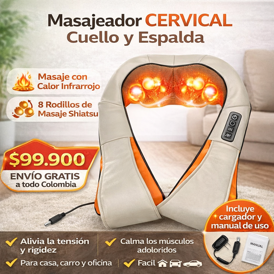 MASAJEADOR CERVICAL CUELLO Y ESPALDA