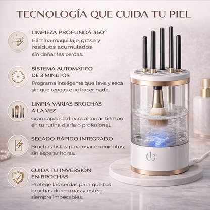 Limpiador de Brochas Electrico BrushClean Pro™