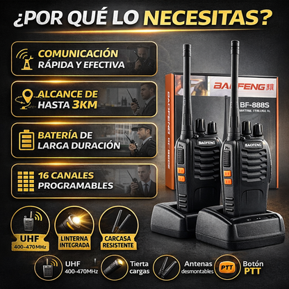Combo 2 Radios Walkie Talkie One Pixel + Envio Gratis