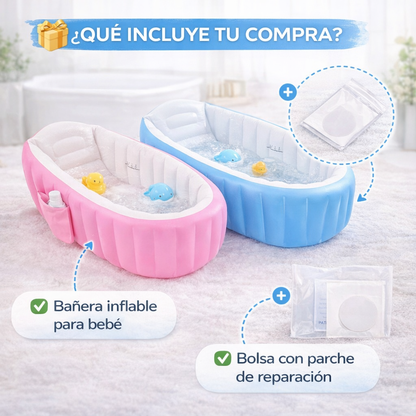 Bañera Inflable Para Bebés, Bomba De Air