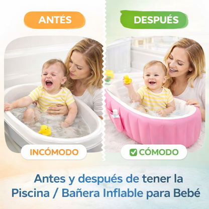 Bañera Inflable Para Bebés, Bomba De Air