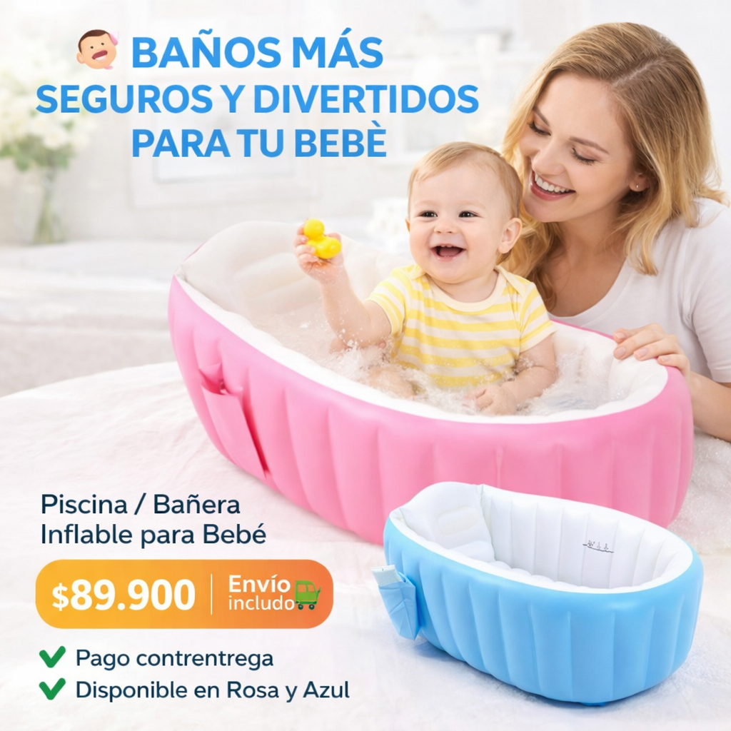 Bañera Inflable Para Bebés, Bomba De Air