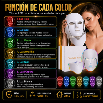 Mascara Led 7 Colores Con Cuello