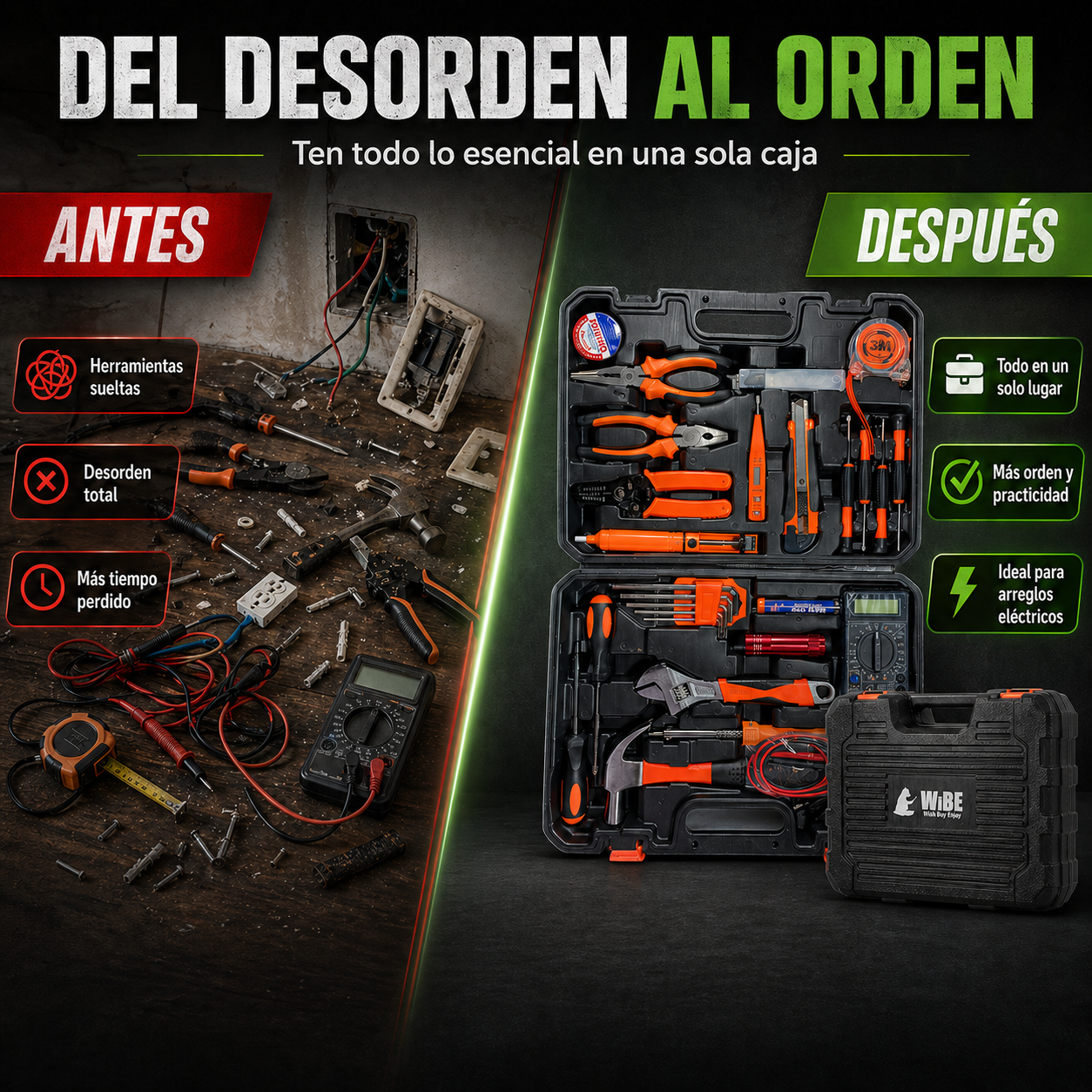 CAJA SET DE HERRAMIENTAS WIBE