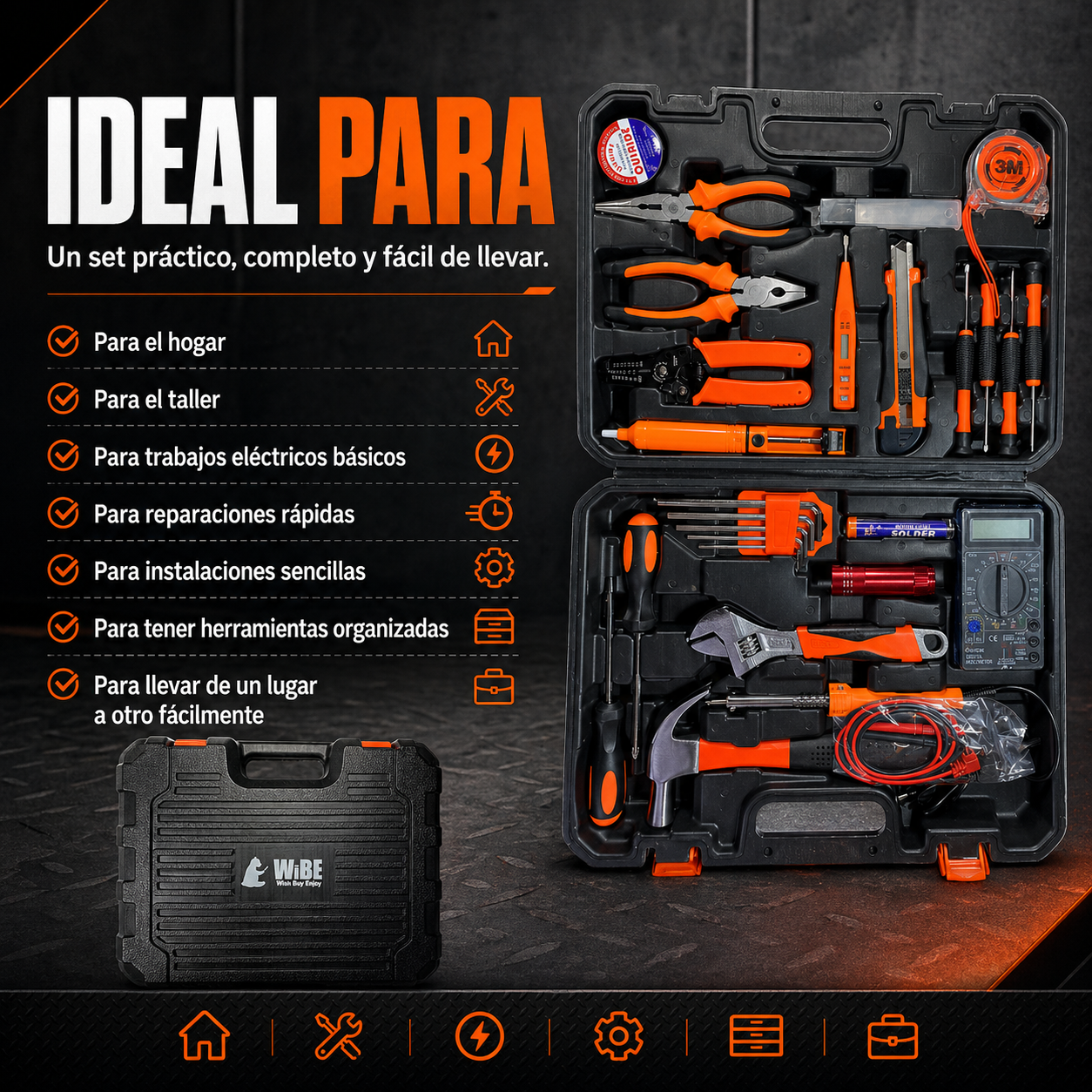 CAJA SET DE HERRAMIENTAS WIBE