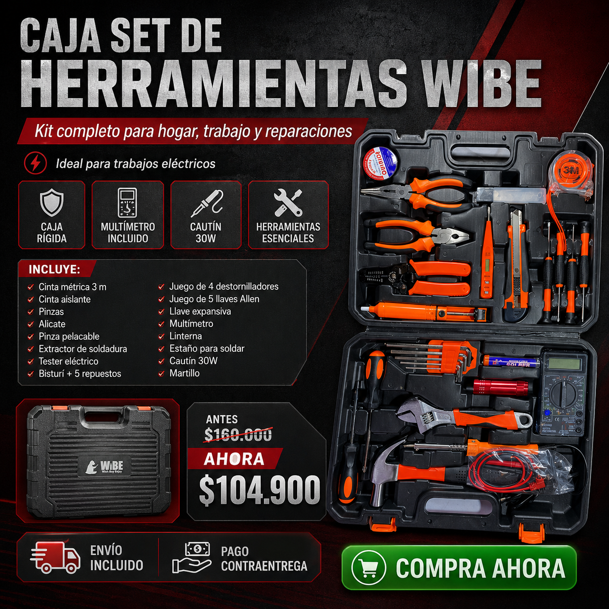 CAJA SET DE HERRAMIENTAS WIBE