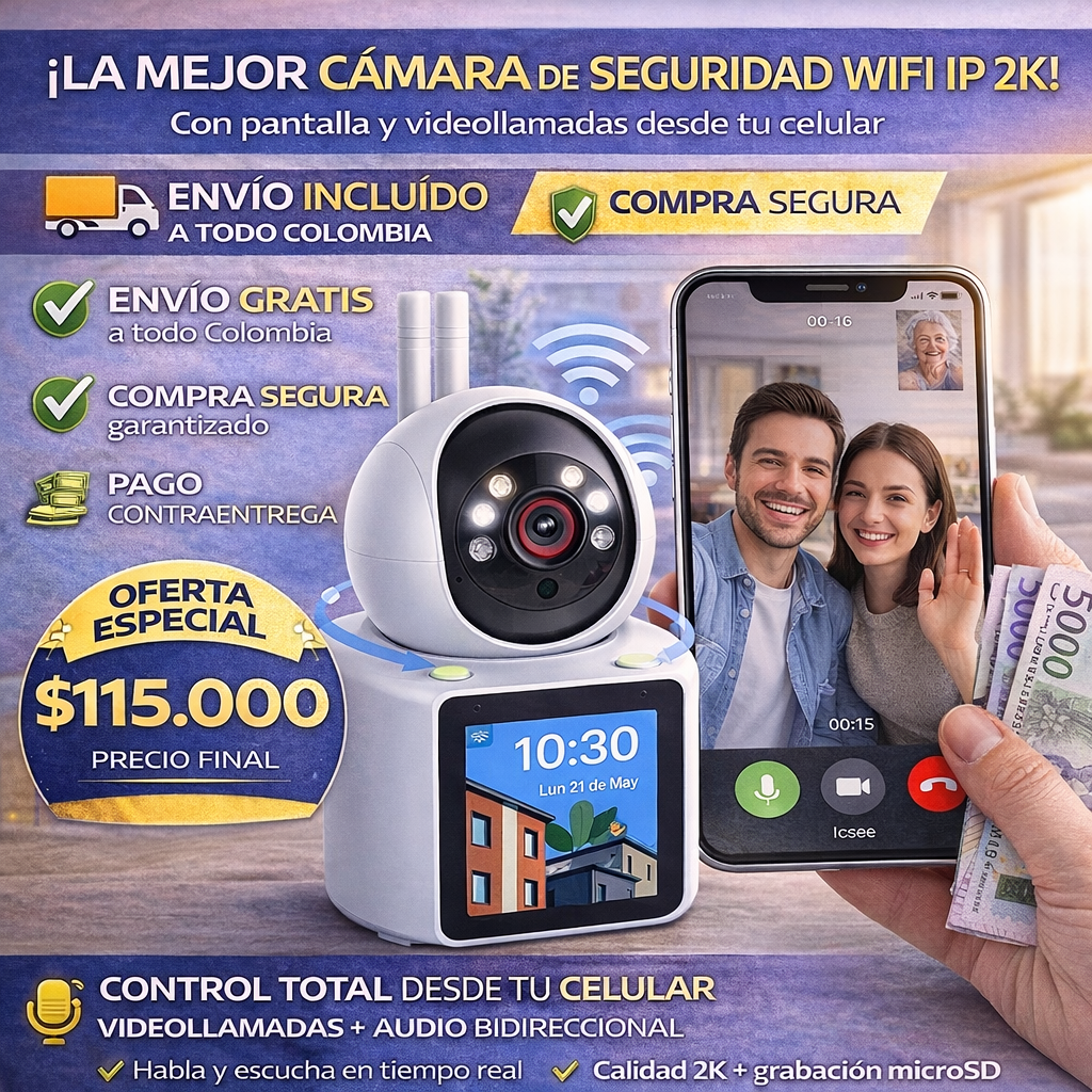 Camara De Seguridad Wifi Ip Con pantalla