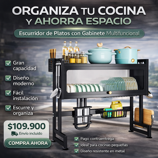 Escurridor Platos Loza Con Tapa