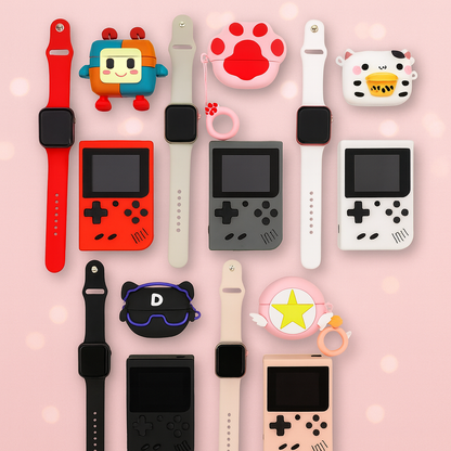 COMBO RELOJ K9 + AUDIFONOS + CONSOLA PORTATIL