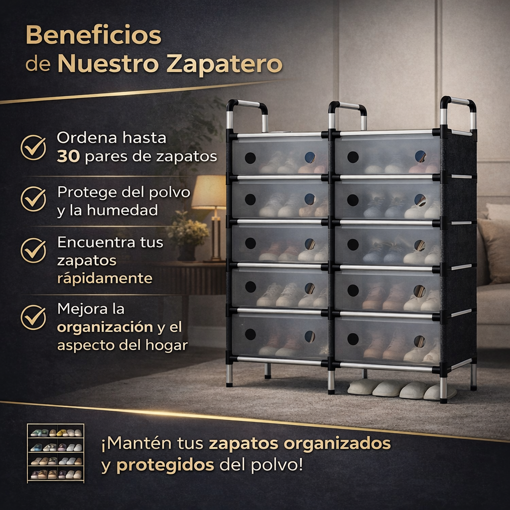 Zapatero 6 niveles DOBLE CON TAPA + ENVIO GRATIS
