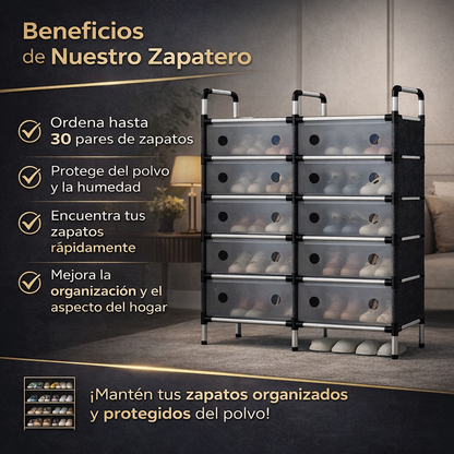 Zapatero 6 niveles DOBLE CON TAPA + ENVIO GRATIS