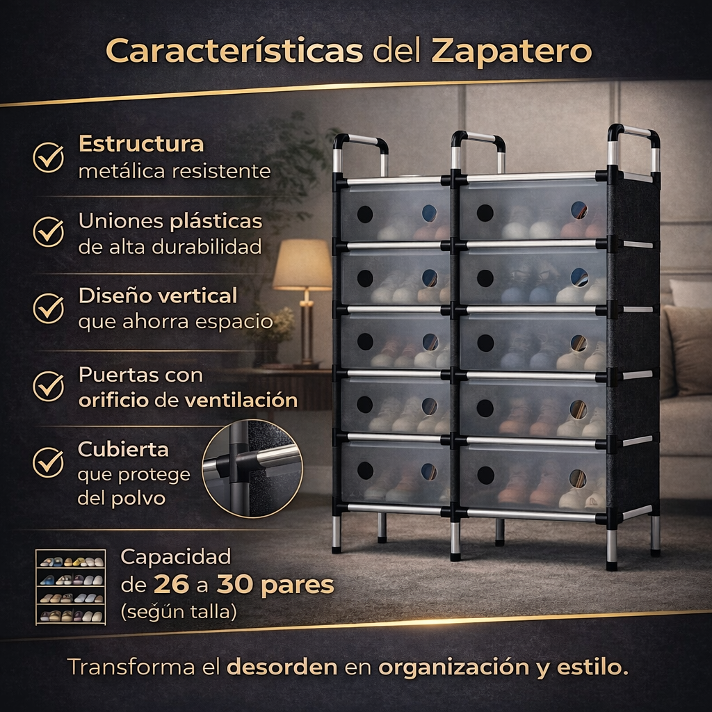 Zapatero 6 niveles DOBLE CON TAPA + ENVIO GRATIS