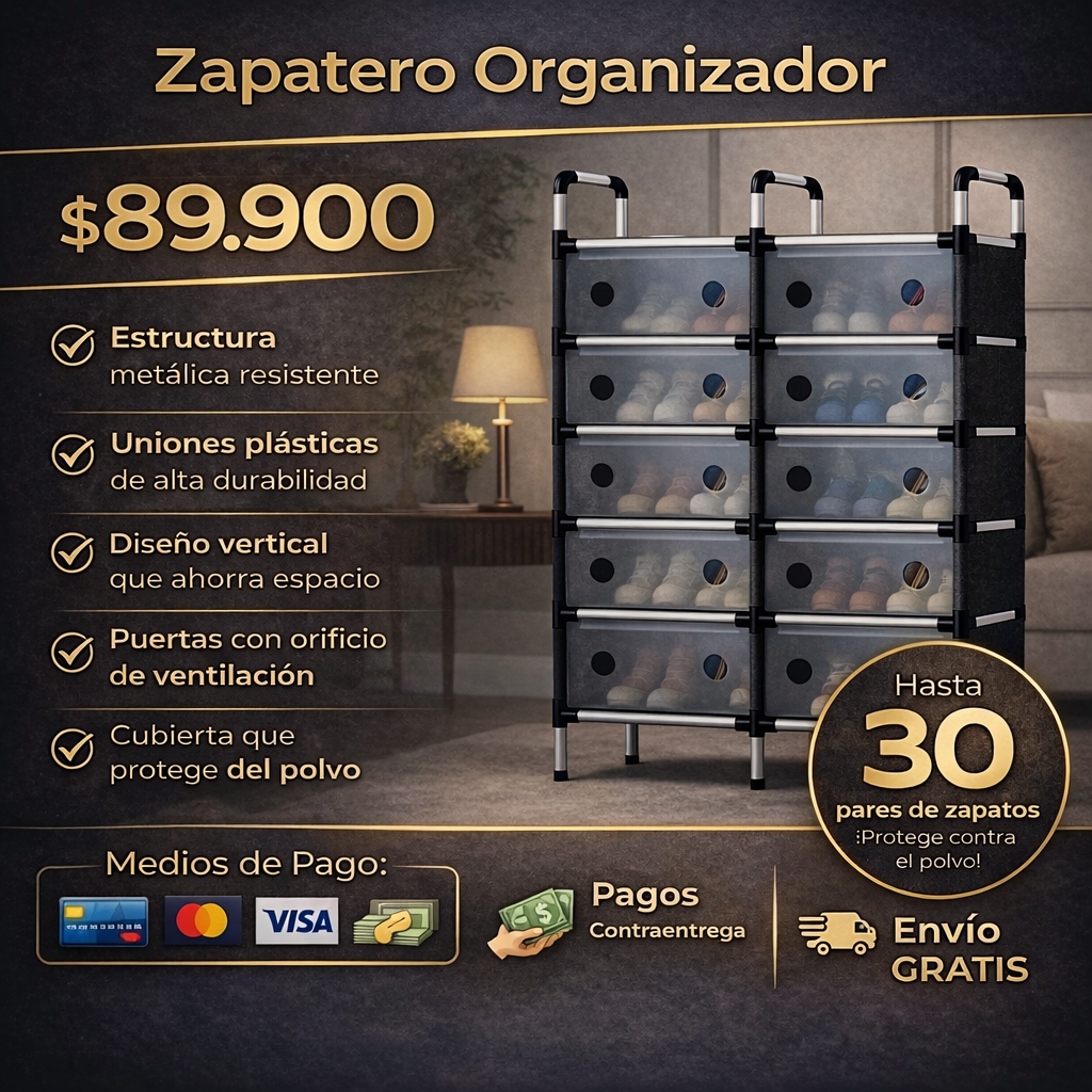 Zapatero 6 niveles DOBLE CON TAPA + ENVIO GRATIS