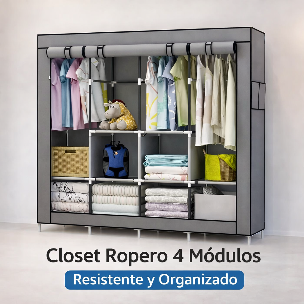 Closet De Ropa 4 Cuerpos + Envío Gratis