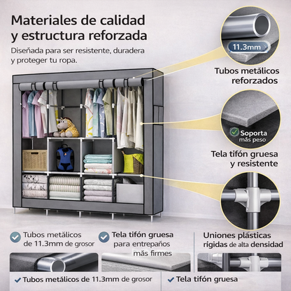 Closet De Ropa 4 Cuerpos + Envío Gratis