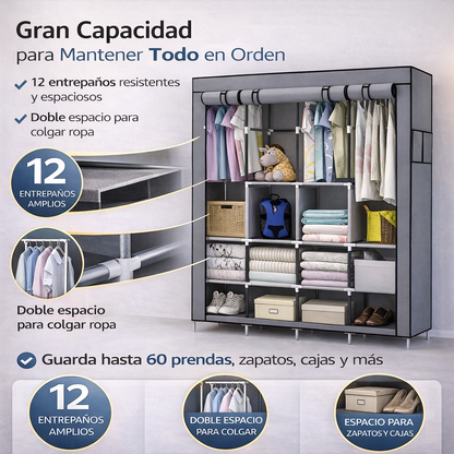Closet De Ropa 4 Cuerpos + Envío Gratis