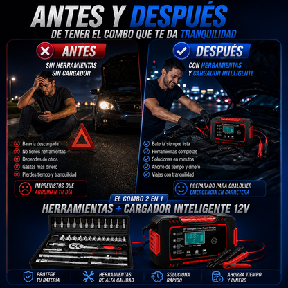 Combo juego de raches de 46pz + Bateria para carro y moto