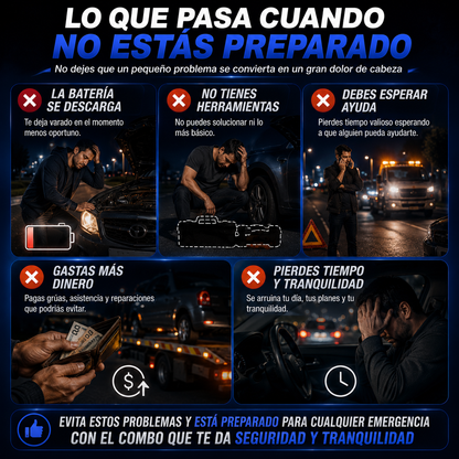 Combo juego de raches de 46pz + Bateria para carro y moto