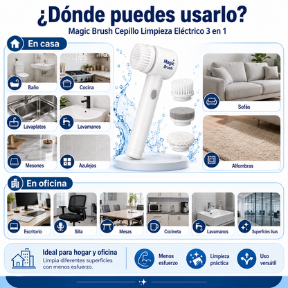 Cepillo Limpieza 3 en 1 Eléctrico