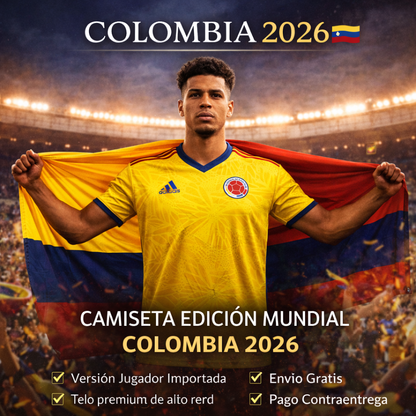 Combo Camiseta Colombia 2026 + Gorra GRATIS | Edición Mundial 🇨🇴