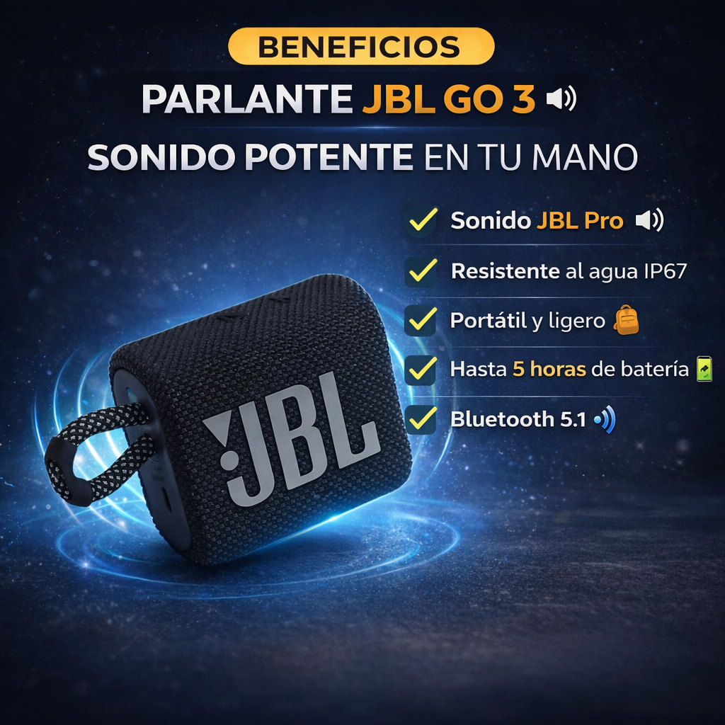 Parlante JBL Go 3 + ENVIO GRATIS