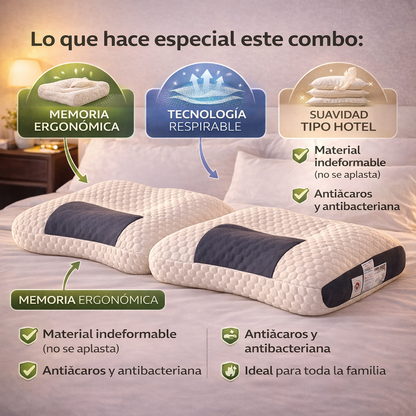 COMBO 2 Almohadas 3D Ergonomic Comfort™