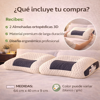 COMBO 2 Almohadas 3D Ergonomic Comfort™
